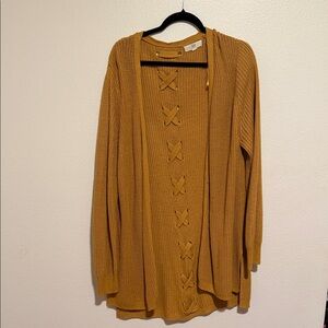 Stylish Mustard Cardigan Sweater